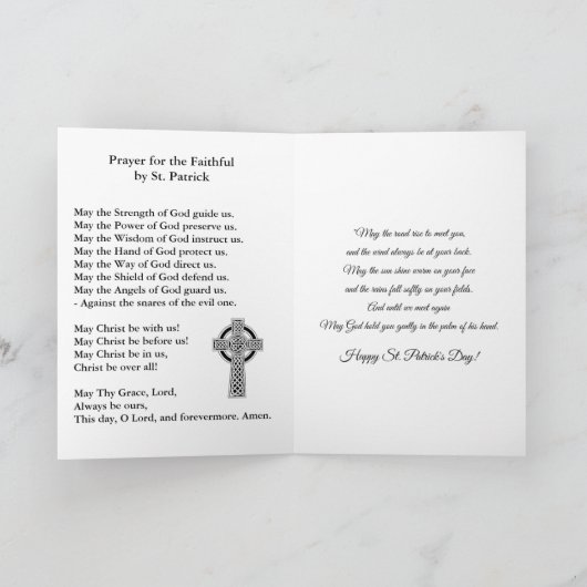 Katholieke priester St. Patrick's Day Shamrocks Kaart (Binnen)