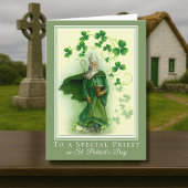 Katholieke priester St. Patrick's Day Shamrocks Kaart