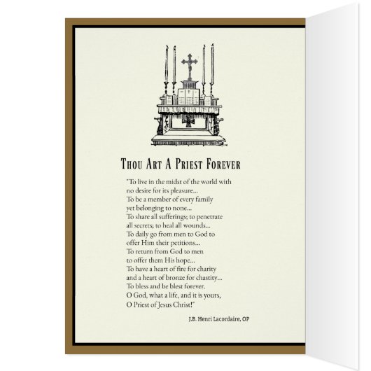 Katholieke priester verjaardag gebed altaar server (Binnen (Links))