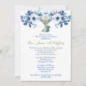 Katholieke priester wijding blauw Jubileum Kaart (Voorkant)