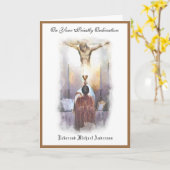 Katholieke Priester Wijding Religie Jezus Kaart (Gele Bloem)