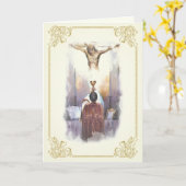 Katholieke Priester Wijding Religieus Jezus Kaart (Gele Bloem)