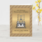 katholieke priesterbezetting Jubileum legante auto Kaart (Gele Bloem)