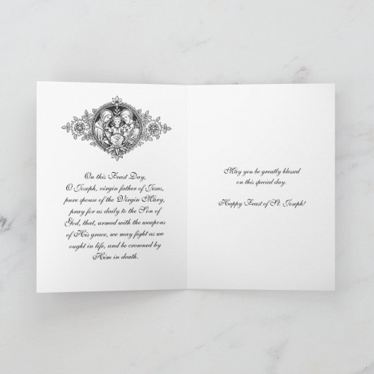 Katholieke priesterfeest van Sint-Jozef Kaart (Binnen)