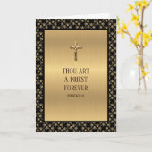 Katholieke priesterprijs Jubileum Ordination Cruci Kaart (Gele Bloem)