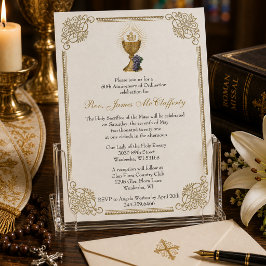 Katholieke priesterwijding gouden jubileum kaart