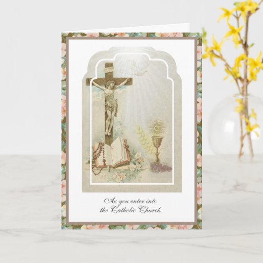 Katholieke RCIA Inwijding in Geloofskerk Kaart (Gele Bloem)