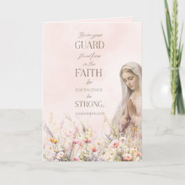 Katholieke religieuze bloemenschrift Maria Kaart