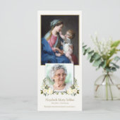 Katholieke Religieuze Foto Begrafenis Dank u kaart (Staand voorkant)