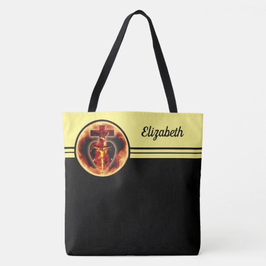 Katholieke religieuze Heilige Drievulheid Jezus aa Tote Bag (Voorkant)