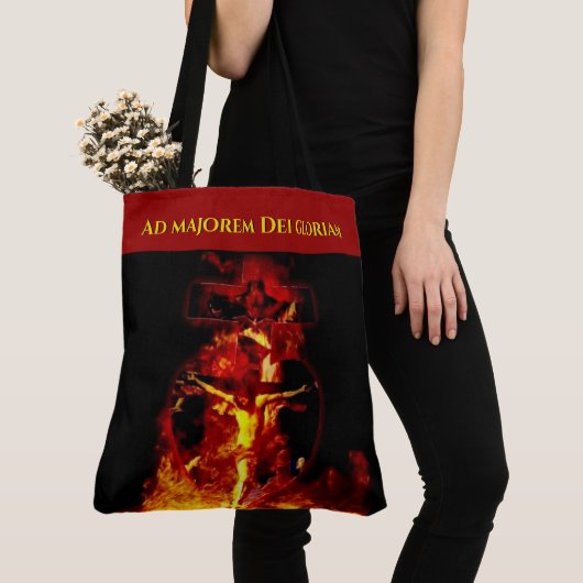 Katholieke religieuze Heilige Drievulheid Jezus aa Tote Bag (Dichtbij)