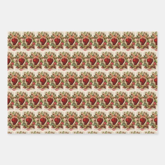 Katholieke Religieuze Heilige Hart Jezus Maagd Mar Inpakpapier Vel (Voorkant)