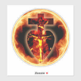 Katholieke Religieuze Jezus Kruisbeeld Heilige Dri Sticker