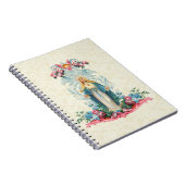 Katholieke Religieuze Maagd Mary  Floral Notitieboek (Rechterzijde)