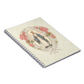 Katholieke Religieuze Maagd Mary  Floral Notitieboek (Rechterzijde)