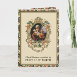 Katholieke Religieuze St. Joseph Feast Prayer Card Kaart
