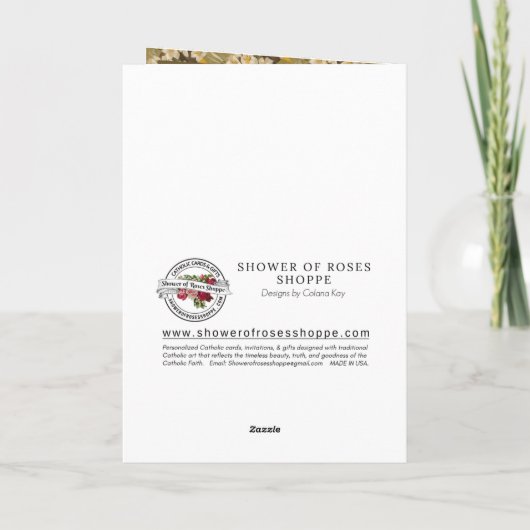 Katholieke Religieuze St. Joseph Feast Prayer Card Kaart (Achterkant)