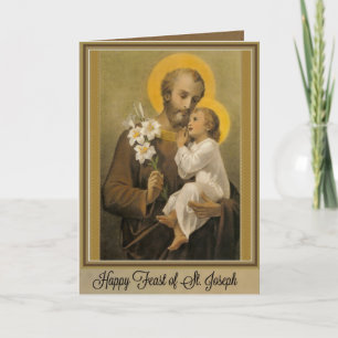 Katholieke religieuze St. Jozef Feest Gebed Kaart