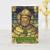 Katholieke religieuze St. Patrick's Day Bisschop Kaart (Gele Bloem)
