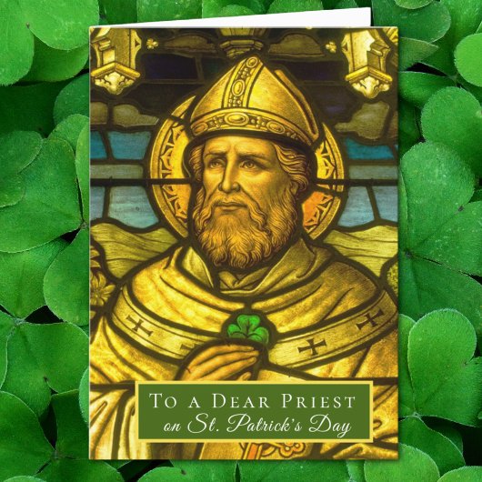 Katholieke Religieuze St. Patrick's Day Shamrocks Kaart