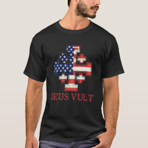 Katholieke Ridder Tempelier Kruisvaarder Kruis Ame T-shirt