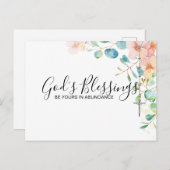 Katholieke Rosary Eucalyptus Religieuze Floral Pea Briefkaart (Voorkant / Achterkant)