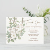 Katholieke Rosary Floral Funeral condoleances Bedankkaart (Staand voorkant)