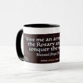 Katholieke Rosary Pope Religieuze Quote Mok (Voorkant links)