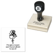 Katholieke Rosary Religieuze Maagd Mary citaat R Rubberstempel (Gestempeld)