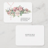 Katholieke Rosary Religieuze Roze Roses Visitekaartje (Voorkant / Achterkant)