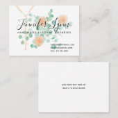 Katholieke Rosary Religious Peach Floral Visitekaartje (Voorkant / Achterkant)