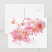 Katholieke Rosary Roses Religieuze Floral Briefkaart (Voorkant / Achterkant)