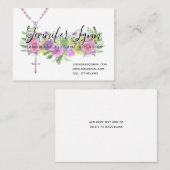 Katholieke Rosary Roses Religieuze Floral Visitekaartje (Voorkant / Achterkant)