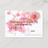 Katholieke Rosary Roses Religieuze Valentijn Visitekaartje (Voorkant)