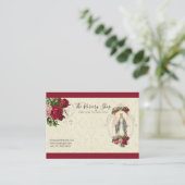 Katholieke Rosary roze Roses Maagd Mary Busine Visitekaartje (Staand voorkant)