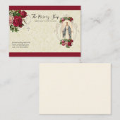 Katholieke Rosary roze Roses Maagd Mary Busine Visitekaartje (Voorkant / Achterkant)