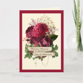 Katholieke Rosary Rozen Religieuze Baby Jezus Feestdagen Kaart (Voorkant)