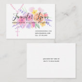 Katholieke Rosary Waterverf Religieuze Floral Visitekaartje (Voorkant / Achterkant)