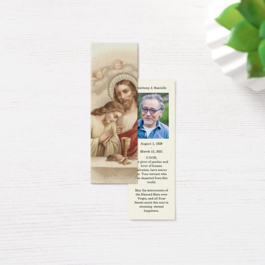 Katholieke rouwherdenking gebeds heilige boek mark mini visitekaartjes (Bureau)