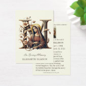 Katholieke rouwherdenking Gezegende Maria gebedska Visitekaartje (Bureau)