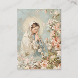 Katholieke rouwkaart Heilige Maagd Maria - Visitekaartje