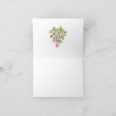 Katholieke Roze Rozen Gezegend Maria Rozenkrans Bedankkaart (Binnen)