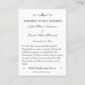 Katholieke Rozen Kruisbruiloft voor de Heilige Kaa Visitekaartje (Achterkant)