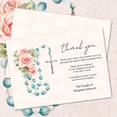 Katholieke Rozen Rosary Funeral condoleances Bedankkaart