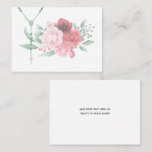 Katholieke rozenkrans Rozen Religieuze bloemenhand Visitekaartje (Voorkant / Achterkant)