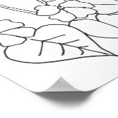 Katholieke Saint Quote Hand Tekwn Floral Coloring Poster (Hoek)