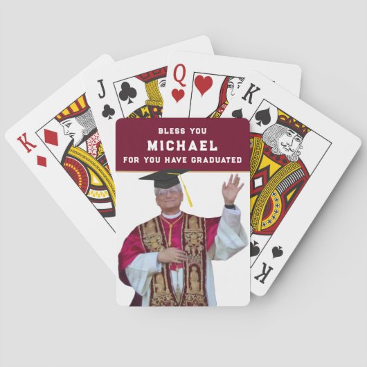 Katholieke School Afstudeercadeau Pokerkaarten (Achterkant)