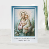 Katholieke schoonvader Religieuze Vaderdag Kaart (Voorkant)