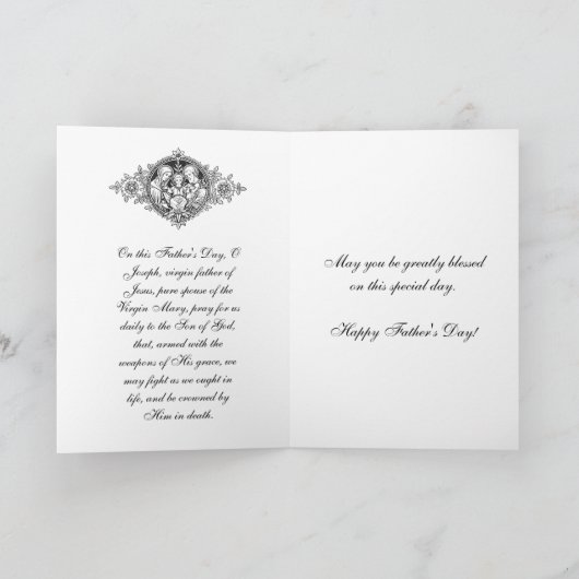 Katholieke schoonvader Religieuze Vaderdag Kaart (Binnen)