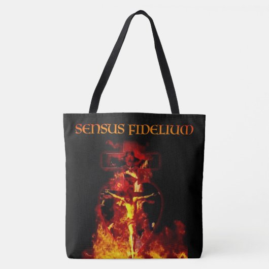 Katholieke Sensus Fidelium Religious Crucifixe Tote Bag (Voorkant)